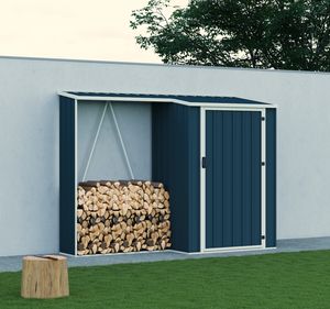 Cobertizo de almacenamiento de <span class=keywords><strong>metal</strong></span> para exteriores, cobertizo de jardín para herramientas, cobertizo de almacenamiento de leña, - Product Image 6