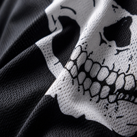Masque cache-cou réaliste de squelette d'Halloween avec gants imprimés d'os, taille unique, en polyester, pour cosplay, fête, sports de plein air