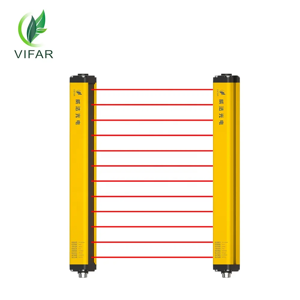 VIFAR Manufacture Type-4 Safety Light Curtain Barrier Wired Synchronized Hand Body Infrared Safety Light Curtain Sensor