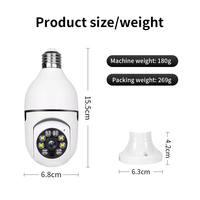 Caméra panoramique Wifi vue horizontale 360 degrés caméra à ampoule CCTV
