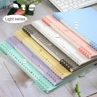 Bloc-notes de bricolage couleur macaron A4 B5 A5 26 trous givré PP couverture