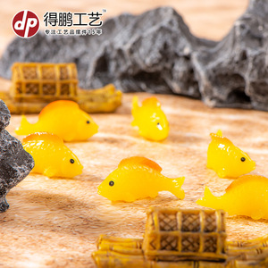 Decoración de Resina con Loto y Pez Dorado en Miniatura, Estilo Zen Asiático, Adorno para Sala de Estar, Juego de Varias Piezas - Product Image 5