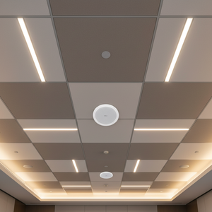 Système de sonorisation Thinuna TS-5L II, enceinte de plafond coaxiale sans bordure 8 ohms 2 voies 5 pouces pour bâtiments commerciaux, commerce de détail, aéroports - Product Image 1