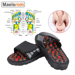 Direkt ab Werk Akupressur-Fußtherapie-Schuhe mit rotierenden Noppen, Gesundheits-Massagepantoffeln im Großhandel, Massageprodukte - Product Image 4