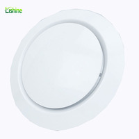 Diffuseur de plafond rond moderne en plastique blanc pour sortie d'air conditionné, idéal pour atelier
