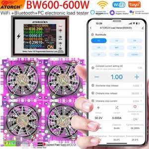 BW600 DC1-200V WiFi Tuya Elektronische Lade anzeige Batterie <span class=keywords><strong>tester</strong></span> 18650 Pack Kapazität <span class=keywords><strong>Monitor</strong></span> Checker USB-Lade werkzeuge 50A - Product Image 6