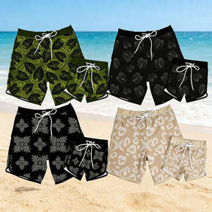 Shorts de bain imprimés pour hommes, séchage rapide, avec cordon de serrage, décontractés, taille mi-haute, longueur courte - Product Image 1