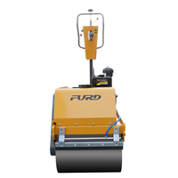 Rouleau vibratoire manuel à double tambour diesel FYLJ-S600C avec pompe hydraulique et rayon de braquage court pour la construction