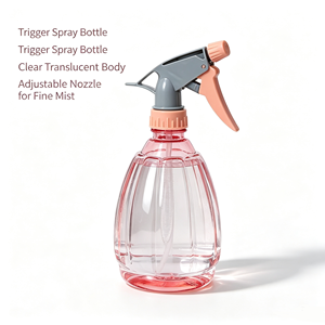 Pulvérisateur à gâchette en plastique rose, buse à jet réglable, arrosoir manuel pour jardin, nettoyage domestique - Product Image 3
