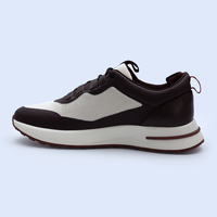 Chaussures de sport pour hommes de haute qualité en cuir véritable respirant, chaussures décontractées à lacets pour la marche en plein air