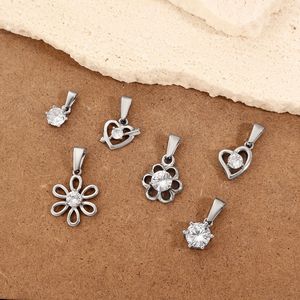 Ciondoli Impermeabili F288 in Acciaio Inossidabile 18k, Charm a Forma di Cupido, Angelo, Cuore, Fiore, Ala con Zirconi per Bracciali e Collane Fai-da-Te - Product Image 2