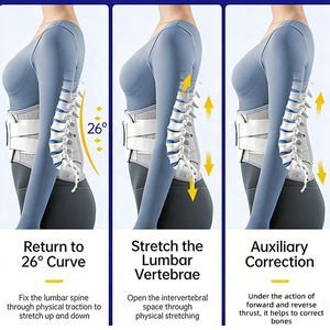 Ceinture <span class=keywords><strong>de</strong></span> soutien lombaire ajustable <span class=keywords><strong>pour</strong></span> homme avec double traction <span class=keywords><strong>pour</strong></span> le fitness et le soulagement des douleurs du bas du <span class=keywords><strong>dos</strong></span> - Product Image 5