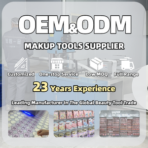 Borla de Maquillaje de Terciopelo Redonda con Brillo para Cosméticos y Polvos de Talco, en Oferta, Económica, con Cinta y <span class=keywords><strong>Estuche</strong></span>, Herramientas de Maquillaje - Product Image 2