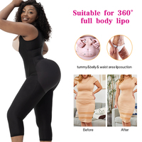 Faja colombiana posquirúrgica de compresión para mujer, etapa 1, para abdominoplastia, con tela elástica.