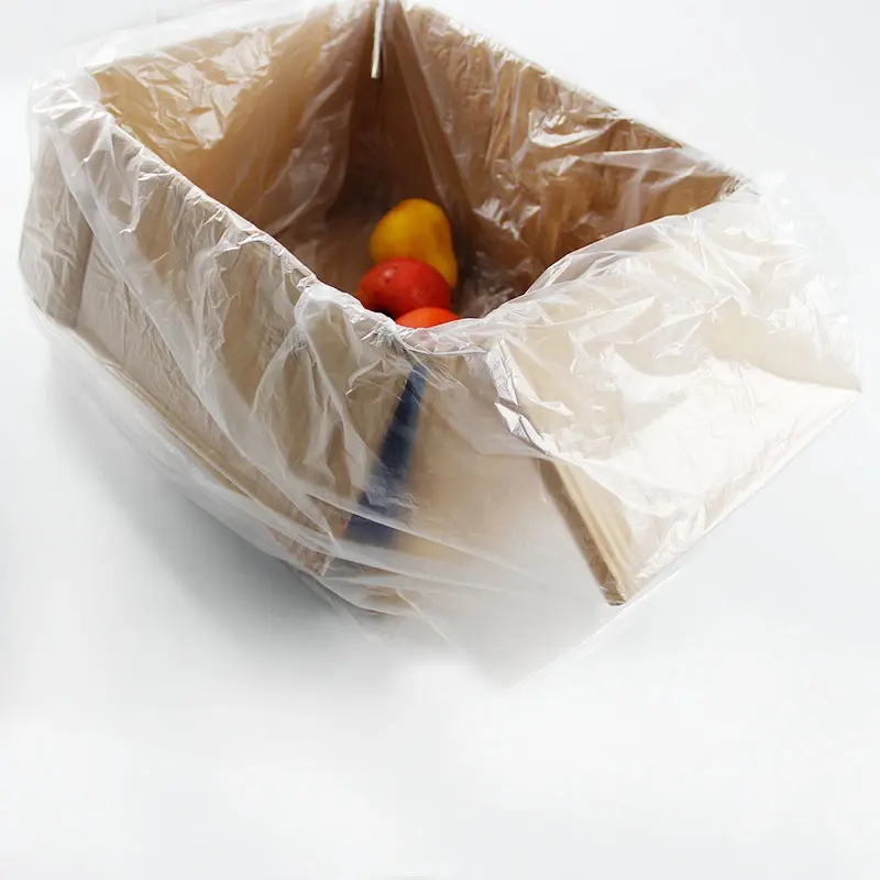 تخفيضات كبيرة واضحة pe مربع بطانة البلاستيك القابل للتصرف حقيبة بطانة الكرتون لتغليف المواد الغذائية