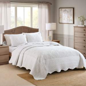 <span class=keywords><strong>3</strong></span>-Pieces zarif nevresim takımı beyaz anti-statik işlemeli tarzı yatak örtüsü yastık ve yatak örtüsü ev kullanımı için setleri - Product Image 2