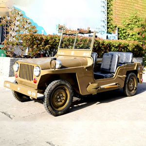 Electric Green Open Top Retro for Vehicle Split Windshield Star Mark Thick Off-road Tire Custom Body <b>Paint</b> Color Classic - Product Image 1