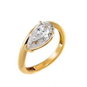 <span class=keywords><strong>Anello</strong></span> LYBURCHI in <span class=keywords><strong>Argento</strong></span> Sterling 925 Placcato Oro 18K con <span class=keywords><strong>Zircone</strong></span> Taglio a Pera <span class=keywords><strong>e</strong></span> Fascia Pavé, Elegante <span class=keywords><strong>e</strong></span> Lussuoso, Tendenza 2025, Gioielleria Raffinata - Product Image 5