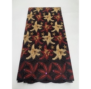 Nouvelle dentelle de marque <span class=keywords><strong>haut</strong></span> de gamme en voile de coton, tissu de dentelle africaine brodé de strass, écologique, de haute qualité, pour robes de mariée pour femmes - Product Image 5