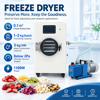 Machine de lyophilisation domestique haute efficacité 1-2 kg, petit lyophilisateur alimentaire, équipement de séchage par congélation pour fruits et légumes