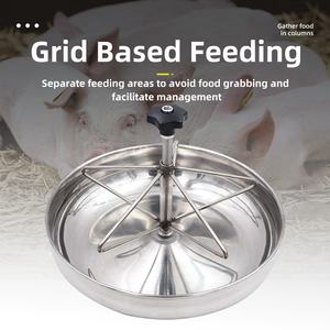 Mangeoire durable pour porcelet Mangeoire en acier inoxydable pour l'agriculture Porcelet Alimentation Réservoir de piège à aliments - Product Image 4