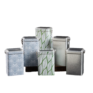 Boîte carrée personnalisée en fer blanc YCSTOO stockage d'assaisonnement <span class=keywords><strong>de</strong></span> cuisine pour aliments pour animaux <span class=keywords><strong>de</strong></span> compagnie peut <span class=keywords><strong>de</strong></span> qualité alimentaire surface incurvée impression <span class=keywords><strong>couvercle</strong></span> transparent - Product Image 1