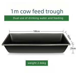 Mangeoire agricole <span class=keywords><strong>pour</strong></span> bovins moutons 1m outil d'alimentation <span class=keywords><strong>en</strong></span> <span class=keywords><strong>plastique</strong></span> noir bétail <span class=keywords><strong>vache</strong></span> mouton mangeoire - Product Image 2