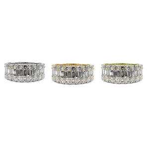 KING O KING Bague en or blanc 18 carats sur mesure avec diamants taille brillant 32x2.00CT certifiés IGI pour anniversaire majeur et évaluation - Product Image 4