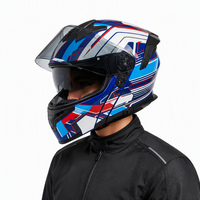 Casque de moto modulaire, coque ABS, rabattable, détachable, trois quarts, avec visière solaire intégrée, pour adulte