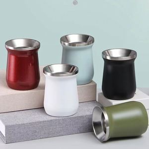 แก้วน้ำเก็บความร้อนสุญญากาศสแตนเลสลายค้อนสร้างสรรค์ ขนาด 8 ออนซ์ - Product Image 6