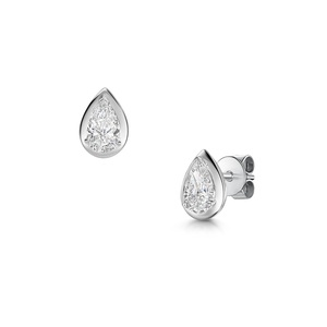 Pendientes de perlas y diamantes en oro blanco de 18 quilates, joyería de oro de lujo personalizable para regalo, boda - Product Image 1