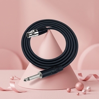 Câble de microphone XLR 3 broches Aixton, Jack 6,5 mm, gaine PVC, conducteur en cuivre nu, noir, pour amplificateur, haut-parleur, table de mixage audio
