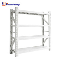 Étagère de rangement en acier robuste à 4 niveaux, revêtement électrostatique en poudre, réglable, pour entrepôt et garage