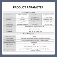 Printer Inkjet A3 Printer DTF Xp600 2 Print Head Dengan Mesin Pengering Penggoyang Bubuk A3 untuk Kaos