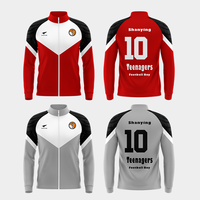 24/25 veste de football de haute qualité survêtement logo de football vêtements de sport d'entraînement veste d'échauffement pour l'impression par Sublimation