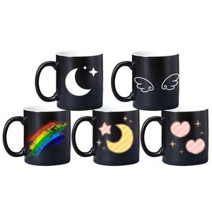 Tasses à café en céramique avec poignée, 11 oz, blanches, mignonnes, colorées, populaires, nordiques, personnalisables avec logo par sublimation, vente en gros à prix abordable - Product Image 1
