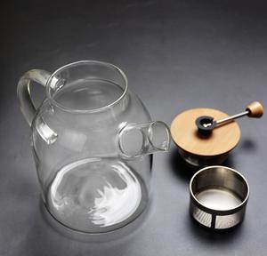 Haute qualité 1000ml petite cuisine <span class=keywords><strong>salon</strong></span> <span class=keywords><strong>de</strong></span> <span class=keywords><strong>thé</strong></span> théière verre clair résistant à la chaleur amovible passoire Design classique <span class=keywords><strong>vaisselle</strong></span> - Product Image 3