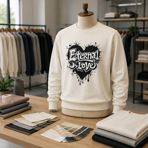Men's <b>Crewneck</b> Graphic Sweatshirt 100% Cotton Long Sleeve Jersey Knit Casual Sweatshirt - Product Image 6