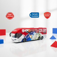 Autobús Urbano de Juguete de Aleación a Escala 1:32 con Logotipo Personalizado, Modelo de Simulación Fundido a Presión con Luces y Sonidos