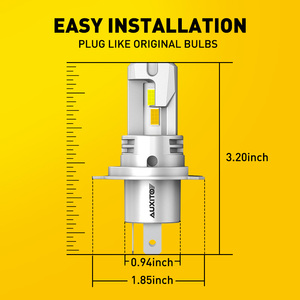 Luces LED AUXITO H4/9003/HB2 Blancas y Amarillas de 26w 6500k, Bombillas para Faros Delanteros de Automóviles y Motocicletas - Product Image 6