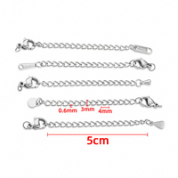 Vente en gros de chaînes d'extension étanches en acier inoxydable avec fermoir mousqueton, de nombreux styles, pour la fabrication de colliers et bracelets