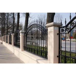 Cast Iron Railings Exterior Black Brick Fence Panels Outdoor Boundary Wall Gate Design Privacy Fence For Home