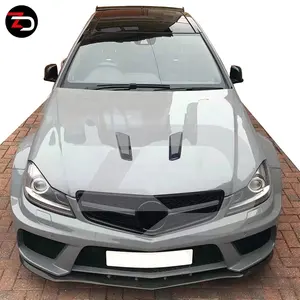 2008-2014 pour Kit de carrosserie de style BS avec ailes avant jupes latérales pare-chocs becquet pour Mercedes classe C W204 C63 C200 C300 haute FRP