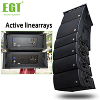 Enceinte Line Array active double 10 pouces avec amplificateur DSP intégré de classe D pour location sonore en direct, discothèques, églises et salles de conférence