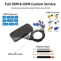 Antenne combinée multi-bandes 5G 8-en-1 MIMO WiFi GNSS GPS V2X FAKRA 4x4 étanche pour communication véhicule