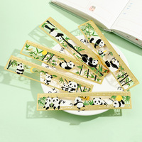 Mignon Panda en métal signet Style chinois creux Design règle créative en laiton papeterie nouveauté Kawaii enfants étudiant cadeaux