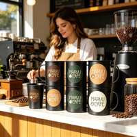 Etiquetas Adhesivas Personalizadas Impresas a Medida, Resistentes al Agua, de Vinilo para Envasado de Alimentos como Miel, Mermelada y Café