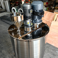 HUNDOM Mélangeur de liquide et de poudre à chauffage électrique à double enveloppe avec réservoir de mélange de pâte agitateur