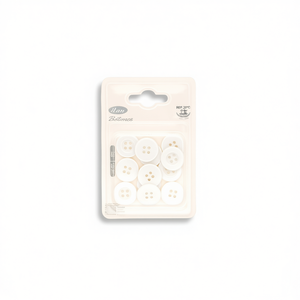 Botones Blancos Ilan de 20 mm, 12 Piezas para Coser - Product Image 1