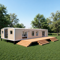 Maison mobile préfabriquée extensible prête à l'emploi de 20 pieds ou 40 pieds en acier, conteneur habitable pliable